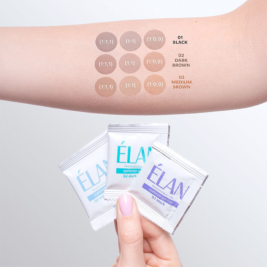 ELAN : Gel Tint Medium Brown 03 : Πακέτο Διαμόρφωσης Φρυδιών : Απόχρωση Μεσαίο Καφέ