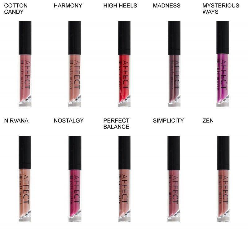 AFFECT COSMETICS  Liquid Lipstick Soft Matte : Υγρό Κραγιόν Χειλιών