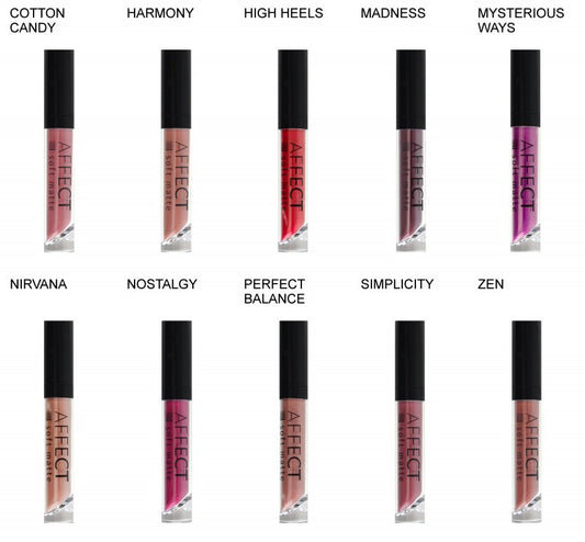AFFECT COSMETICS  Liquid Lipstick Soft Matte : Υγρό Κραγιόν Χειλιών