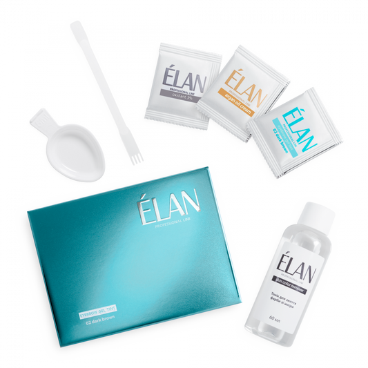 ELAN : Gel tint Dark Brown 02 : Πακέτο Διαμόρφωσης Φρυδιών : Απόχρωση Σκούρο Καφέ