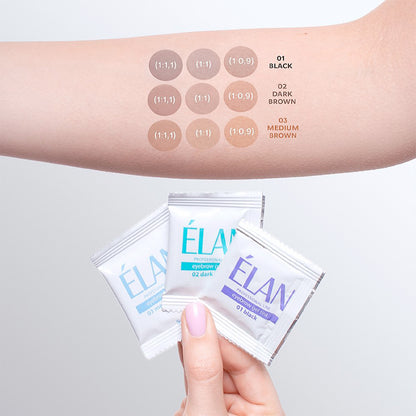 ELAN : Gel Tint Black 01 : Πακέτο Διαμόρφωσης Φρυδιών : Μαύρη Απόχρωση